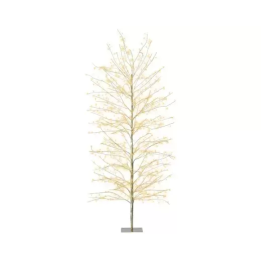 Kaemingk Albero luminoso in ferro oro micro LED alto 180 cm
