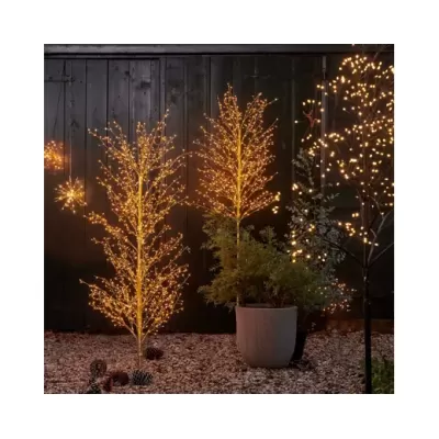 Albero Micro LED Oro da Esterno – Kaemingk 2