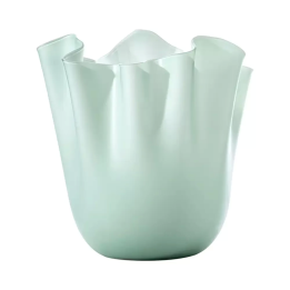 Venini Vaso Fazzoletto sabbiato verde rio alto 31 cm