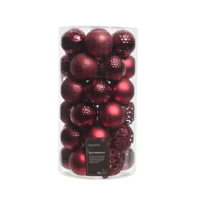 Set 37 Palline Natalizie Assortite Sangue di Bue Ø6 cm –...