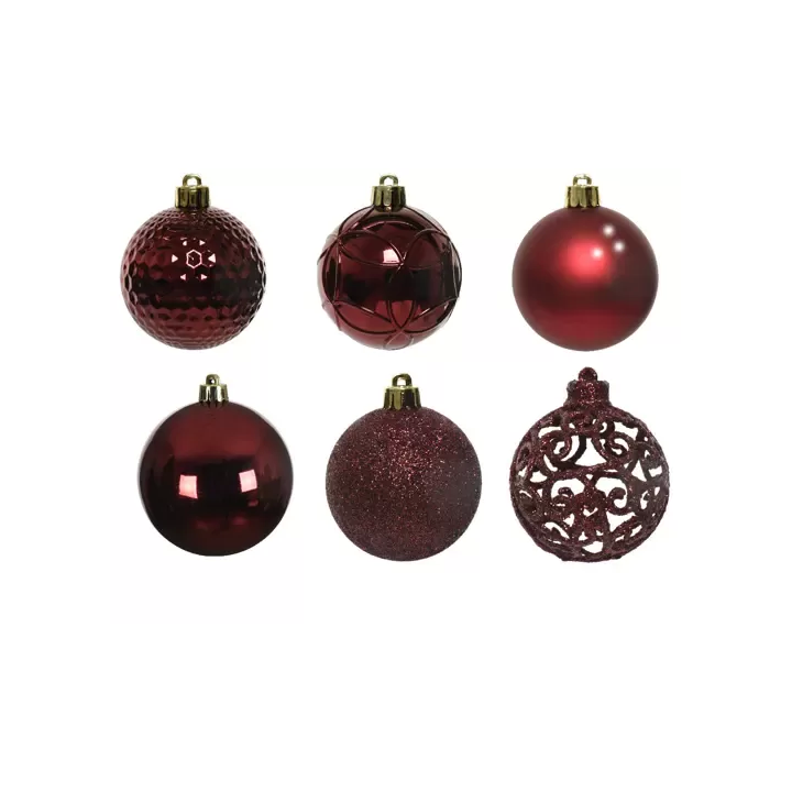 Kaemingk Set di 37 palline di Natale sangue di bue Ø 6 cm
