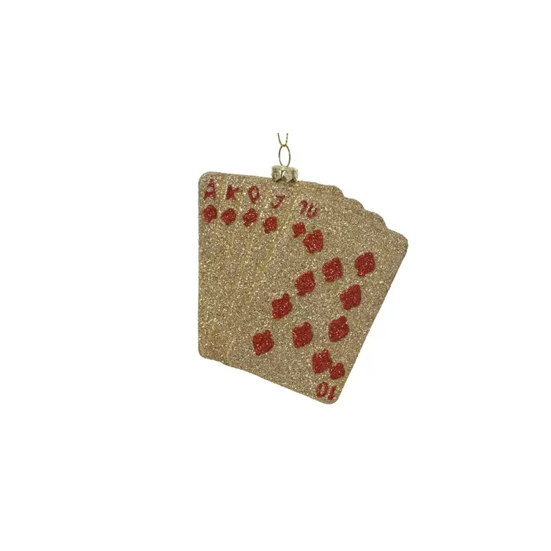 Appendini Carte da Gioco Glitterate Oro e Rosse – Kaemingk