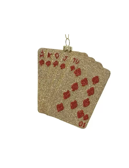 Appendini Carte da Gioco Glitterate Oro e Rosse – Kaemingk