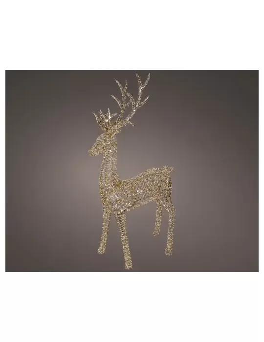 LED Renna Oro Kaemingk 270cm – 5200 LED Bianco Caldo Effetto Lampeggiante