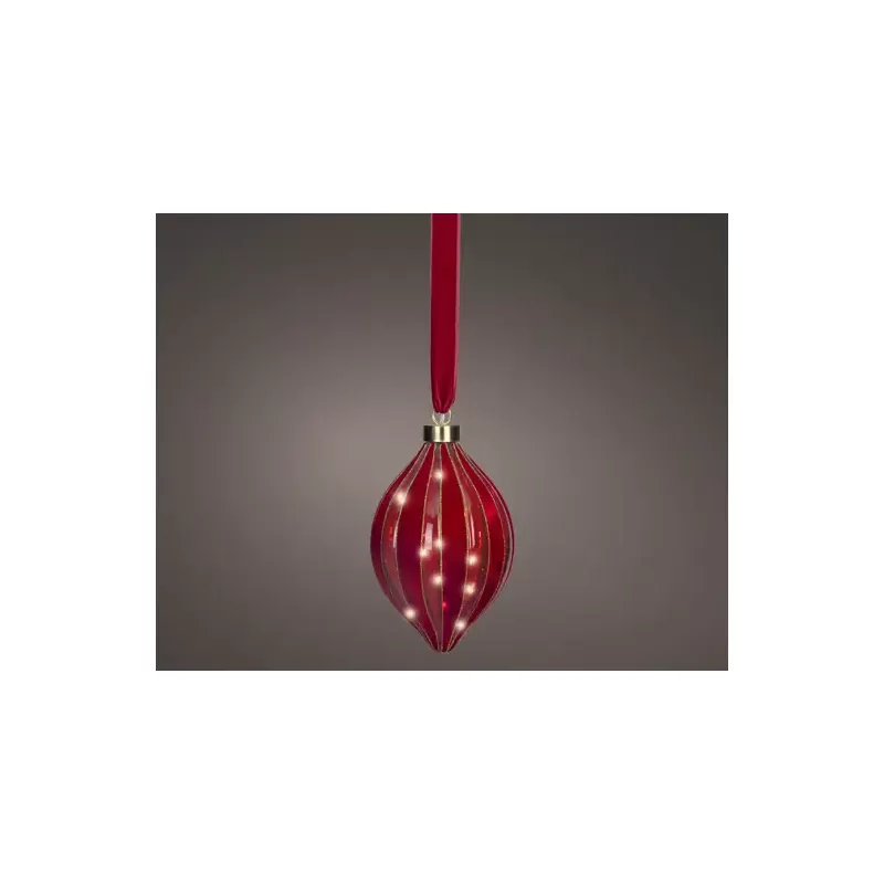 Micro LED Sfera Natalizia di Kaemingk – Rossa,...