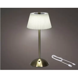 Kaemingk Lampada LED ricaricabile crema e oro 30,5 cm