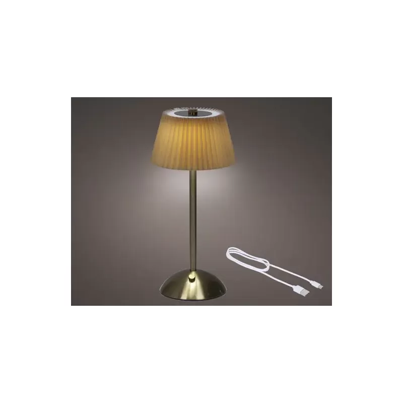 Lampada LED Ricaricabile di Kaemingk – Da Tavolo Arancio e Oro, D.15xH.30.5 cm