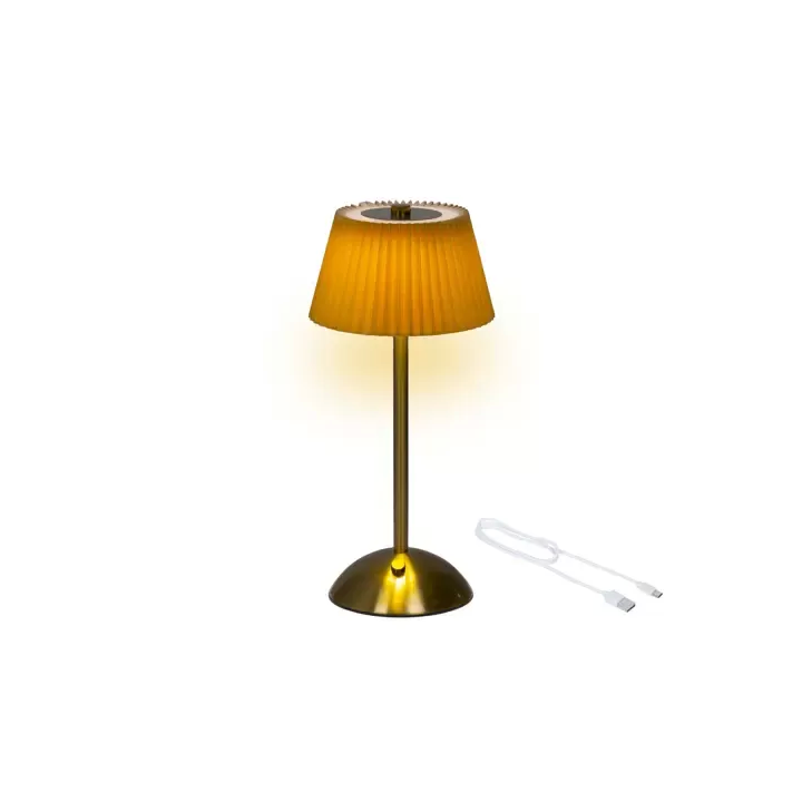 Kaemingk Lampada LED ricaricabile arancio e oro 30,5 cm