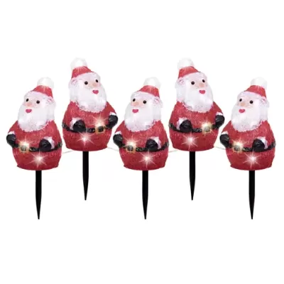 Set 5 Pali LED Babbo Natale di Kaemingk – Decorazione... 2
