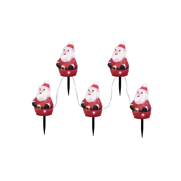 Kaemingk 5 paletti luminosi Babbo Natale alti 20,5 cm