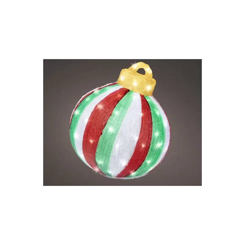 Palla LED di Kaemingk – Decorazione Natalizia da Esterno con 80 Luci