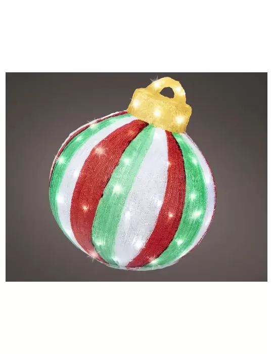 Palla LED di Kaemingk – Decorazione Natalizia da Esterno con 80 Luci