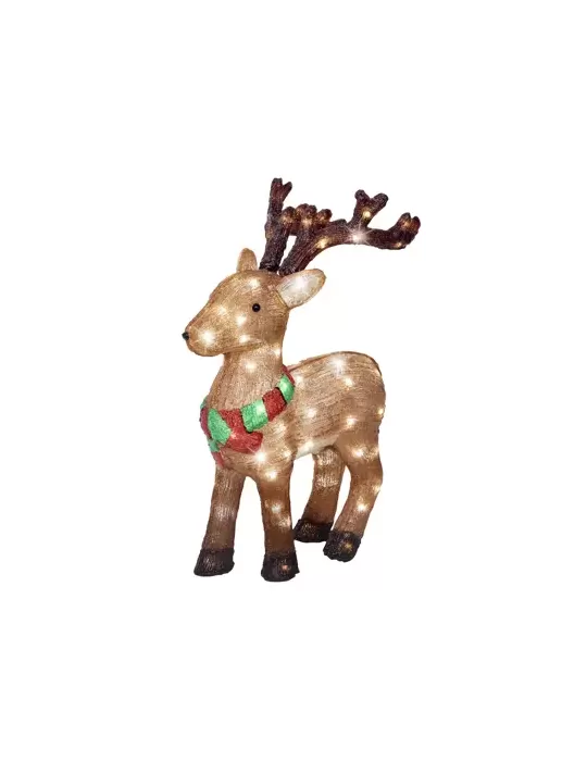 Renna LED di Kaemingk – Decorazione Natalizia in Acrilico con 80 Luci