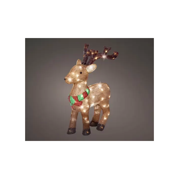 Kaemingk Renna luminosa in acrilico 80 LED alta 54 cm