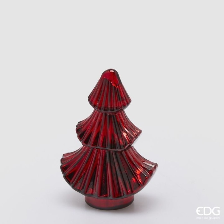 EDG Candela Forest ad albero di Natale rossa alta 20 cm