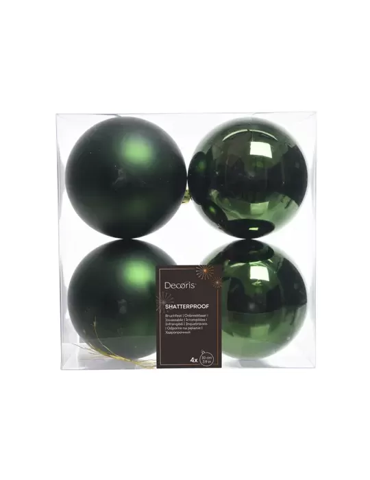 Set 4 Palline Natalizie Assortite Verdi – Kaemingk