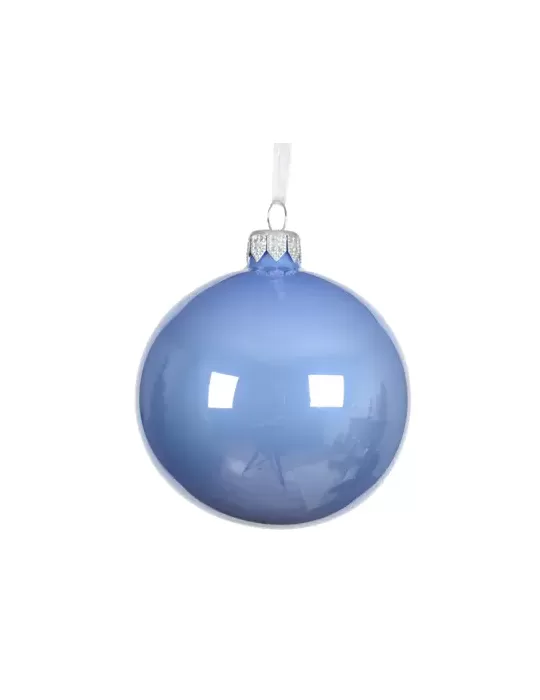 Pallina di Natale Smaltata Blu – Kaemingk