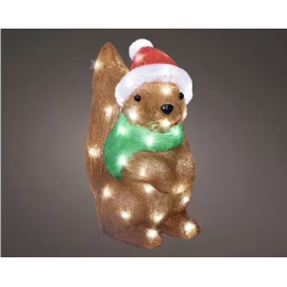 Kaemingk Scoiattolo luminoso in acrilico 50 LED alto 30 cm