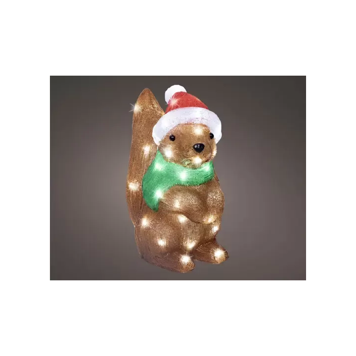 Kaemingk Scoiattolo luminoso in acrilico 50 LED alto 30 cm