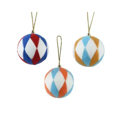 Pallina Natalizia Rombi Rossi e Blu Ø8 cm – Kaemingk