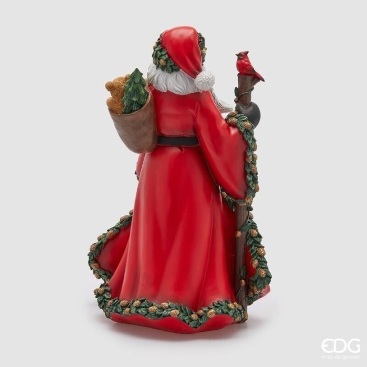 EDG Babbo Natale viandante in resina alto 47 cm