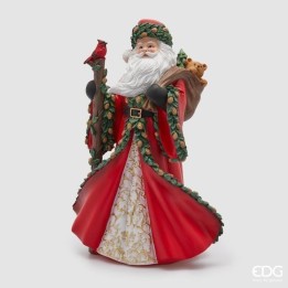 EDG Babbo Natale viandante in resina alto 47 cm