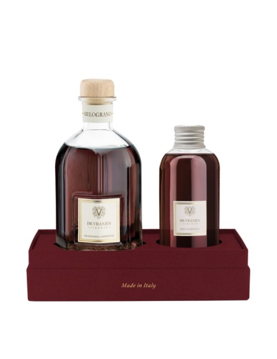 Cofanetto Fragranza Ambiente 250 ml & Ricarica 150 ml Melograno – Dr. Vranjes Firenze