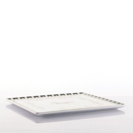 Weissestal Vassoio quadrato Neoclassico oro lungo 25,5 cm