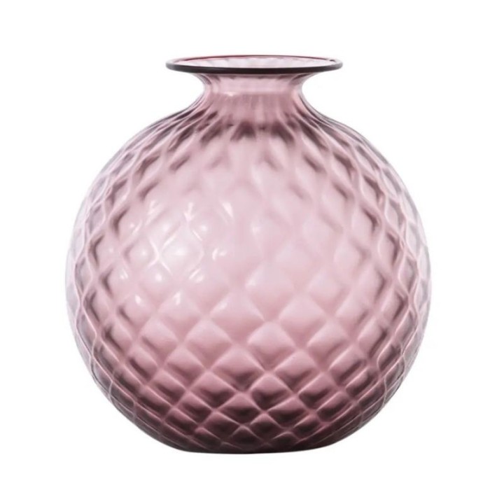 Venini Monofiori Balloton sabbiato ametista alto 16,5 cm