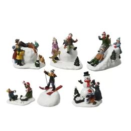 Kaemingk Set di 2 statuine assortite alte 6,5 cm