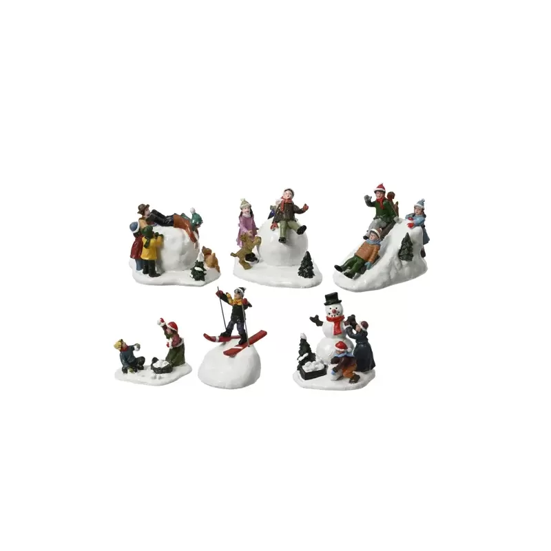 Set 2 Figure Assortite Kaemingk in Poliresina | Decorazioni Natalizie Eleganti