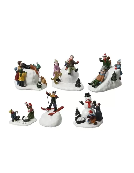 Set 2 Figure Assortite Kaemingk in Poliresina | Decorazioni Natalizie Eleganti