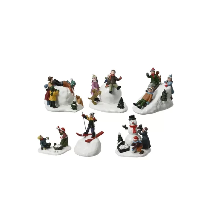 Kaemingk Set di 2 statuine assortite alte 6,5 cm