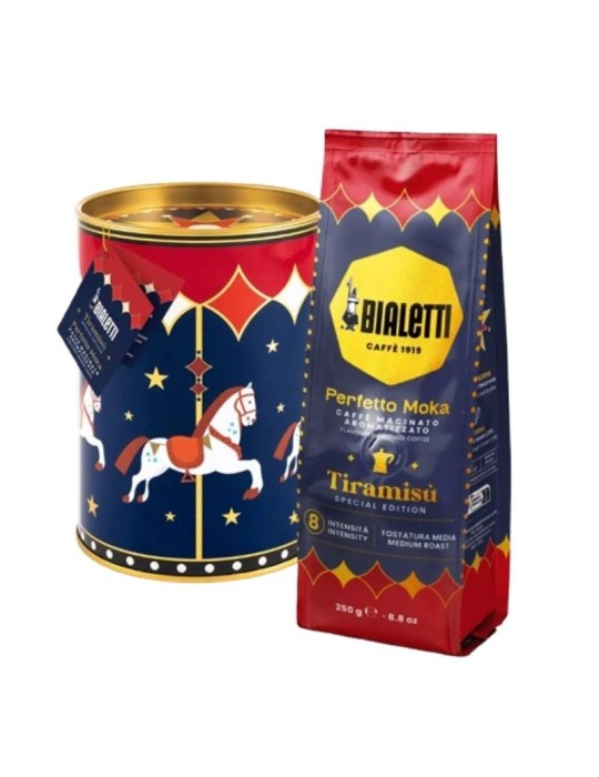 Caffè Macinato – Perfetto Moka Tiramisù Bialetti 250g in Latta Decorativa