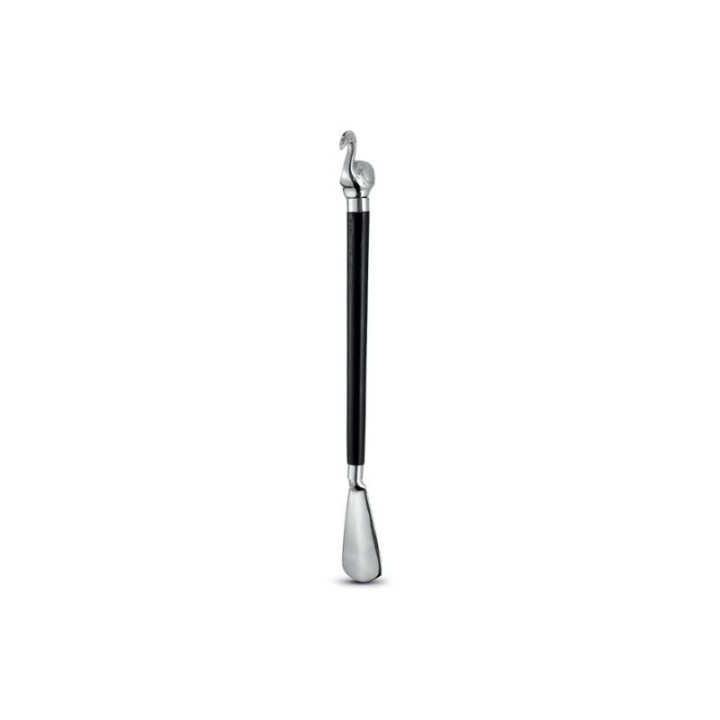 Pozzi Milano Calzascarpe Swan in alluminio e legno