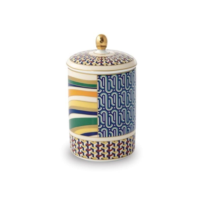 Candela Profumata Living Geometric Pozzi Milano in Vasetto di Porcellana con Gift Box