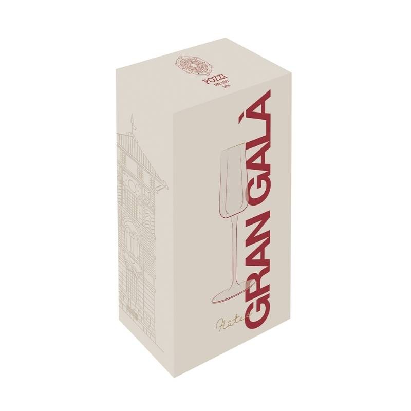 Set 2 Bicchieri Champagne Bordo Oro – Pozzi...