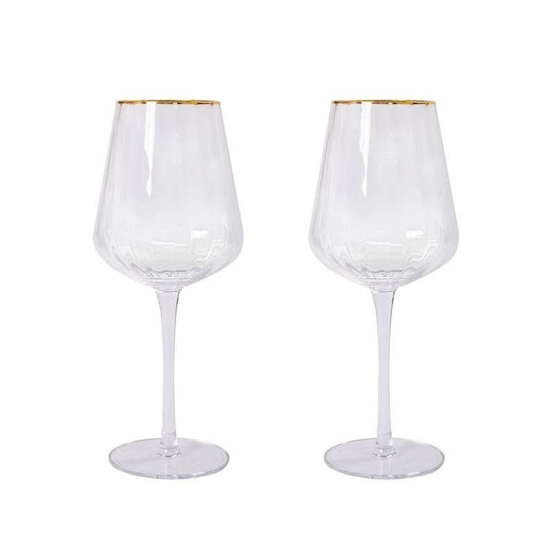 Set 2 Bicchieri Vino Bordo Oro – Pozzi Milano Gran Galà