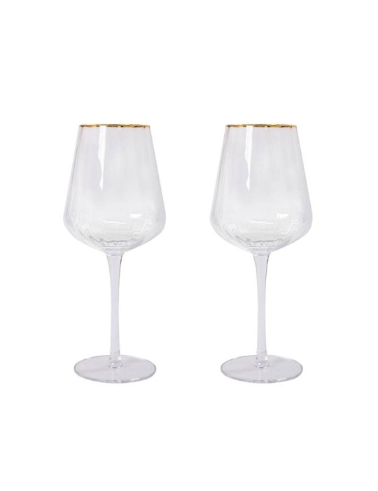 Set 2 Bicchieri Vino Bordo Oro – Pozzi Milano Gran Galà