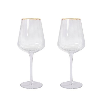 Set 2 Bicchieri Vino Bordo Oro 650 ml – Pozzi Milano Gran...