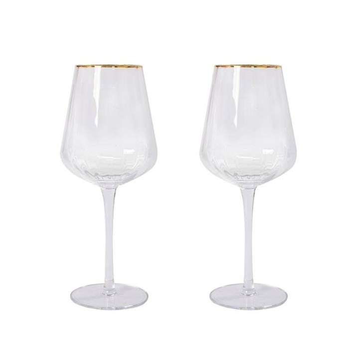 Pozzi Milano 2 bicchieri da vino Gran Galà oro da 650 ml