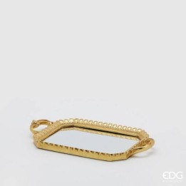 EDG Enzo De Gasperi Vassoio a specchio Deco oro 39 × 22 cm