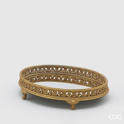 Vassoio Specchio Oro con Bordo | Enzo De Gasperi