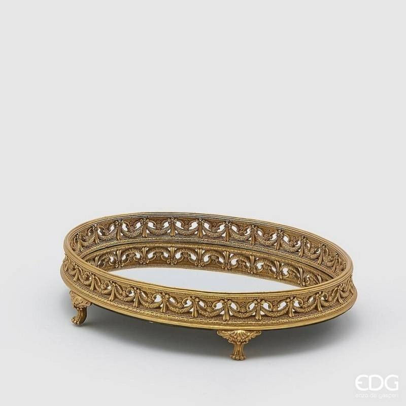 Vassoio Specchio Oro con Bordo | Enzo De Gasperi