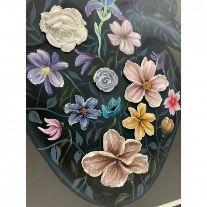 Art Maiora Quadro Flowery Heart materico 100 × 100 cm