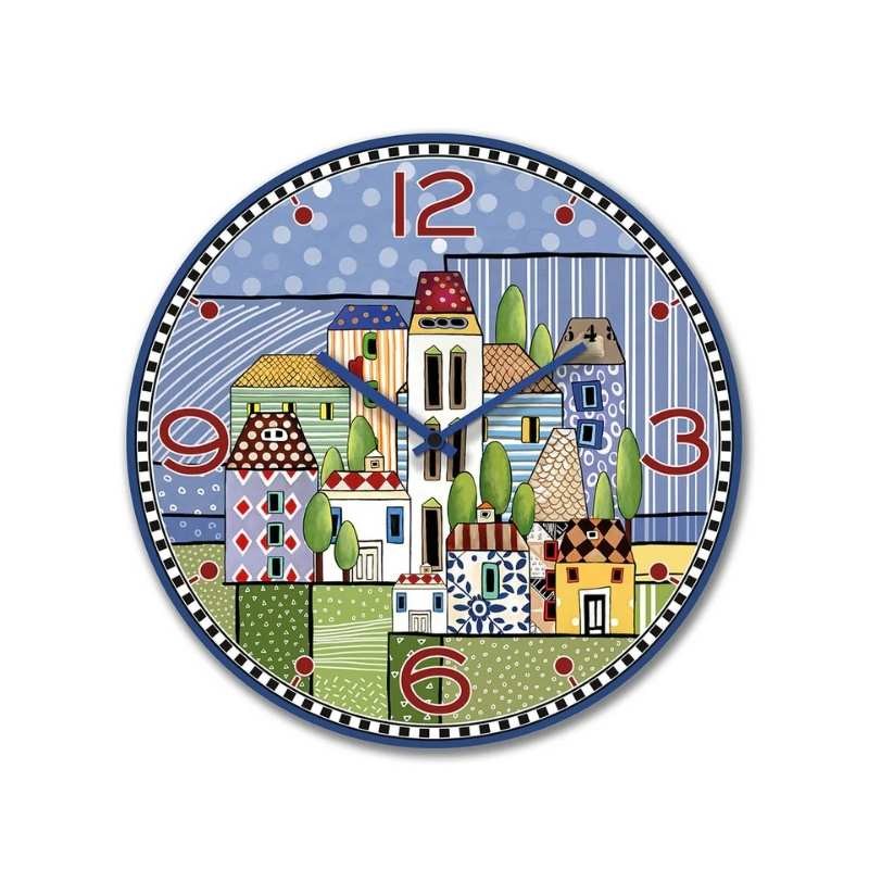 Orologio Paese Mio Blu di EGAN – Orologio da Parete Design Italiano 35 cm