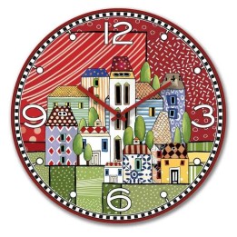 Egan Orologio Paese Mio rosso Ø 50 cm