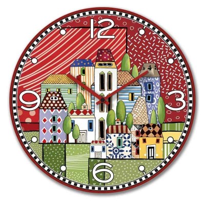 Orologio Paese Mio Rosso di EGAN – Orologio da Parete...