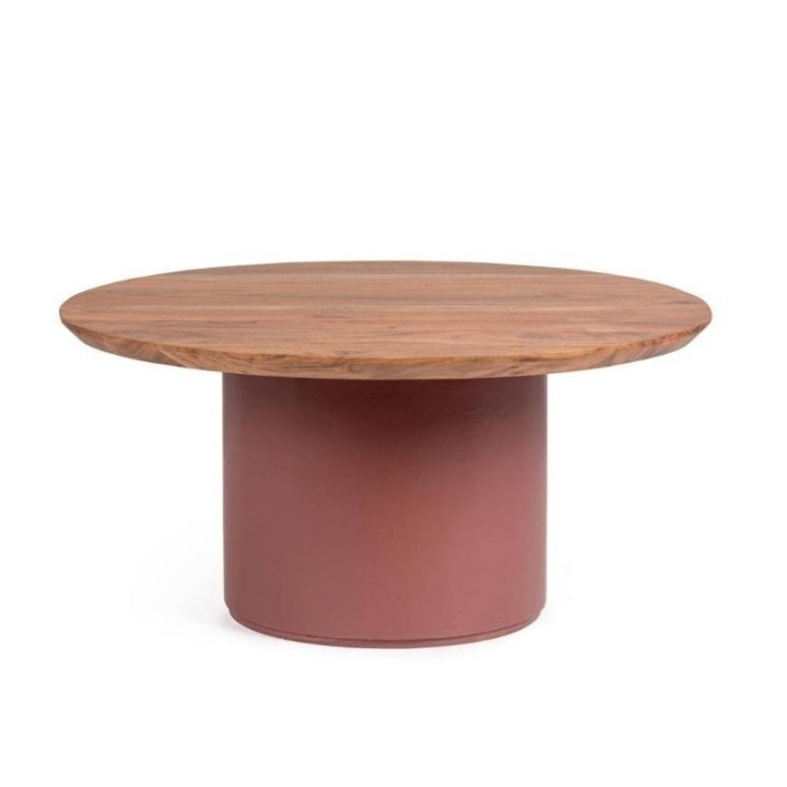 Bizzotto Tavolino Ojas terracotta in legno di acacia Ø 70 cm