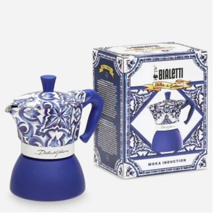 Bialetti Moka Induction Dolce&Gabbana Blu 4 tazze
